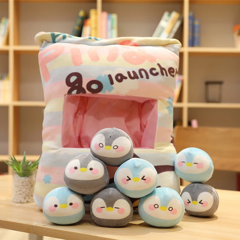 

8pcs/lot Cute Avocado/strawberry Snack Bag Plush Doll Stuffed Penguin/Hamster Pudding Cushion/Pillow Kids/Girl Birthday Gifts
