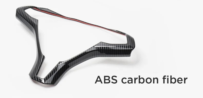 LUCKEASY Автомобильный руль декоративная заплатка для Tesla модель X/S- ABS рулевое колесо аксессуары декоративная рамка патч - Название цвета: MXS-DE05L CF