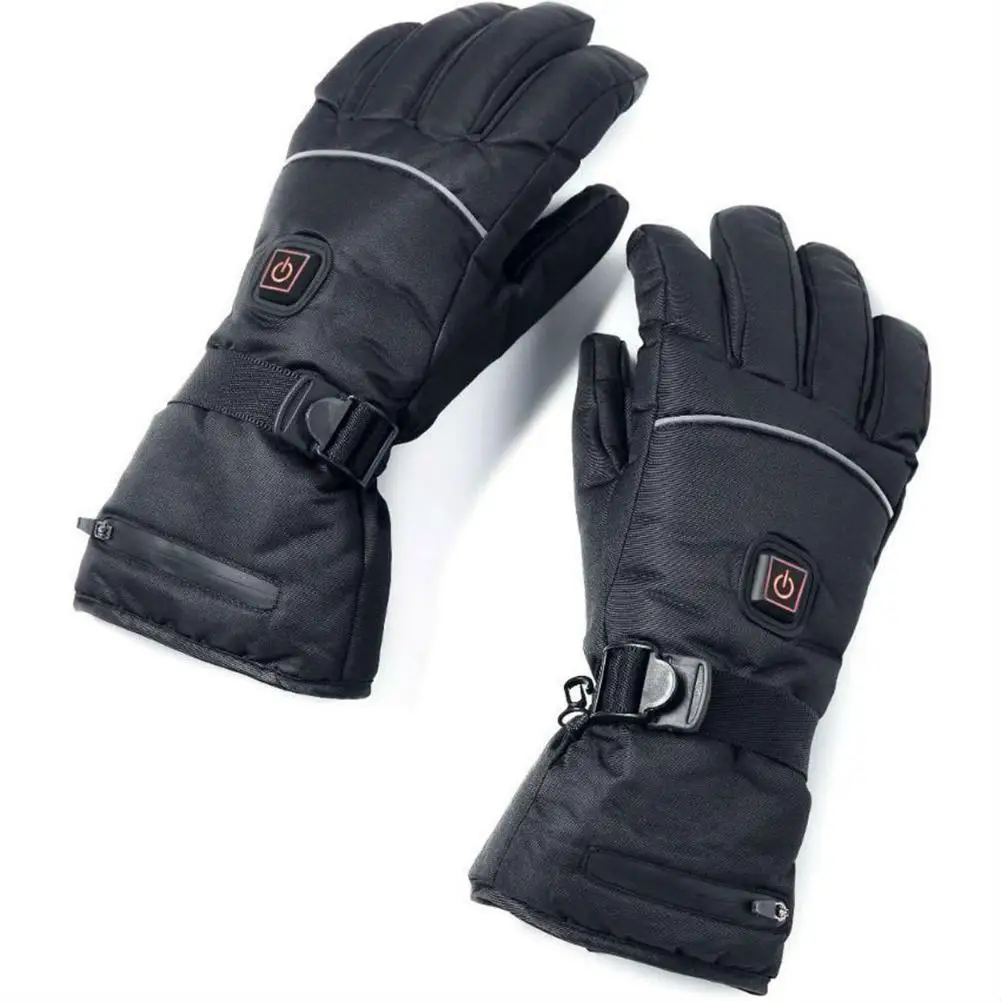 

Electric Heated Gloves With Temperature Adjustment Lithium Batteries Gloves For Skiing Hiking Climbing Driving Cold Weather
