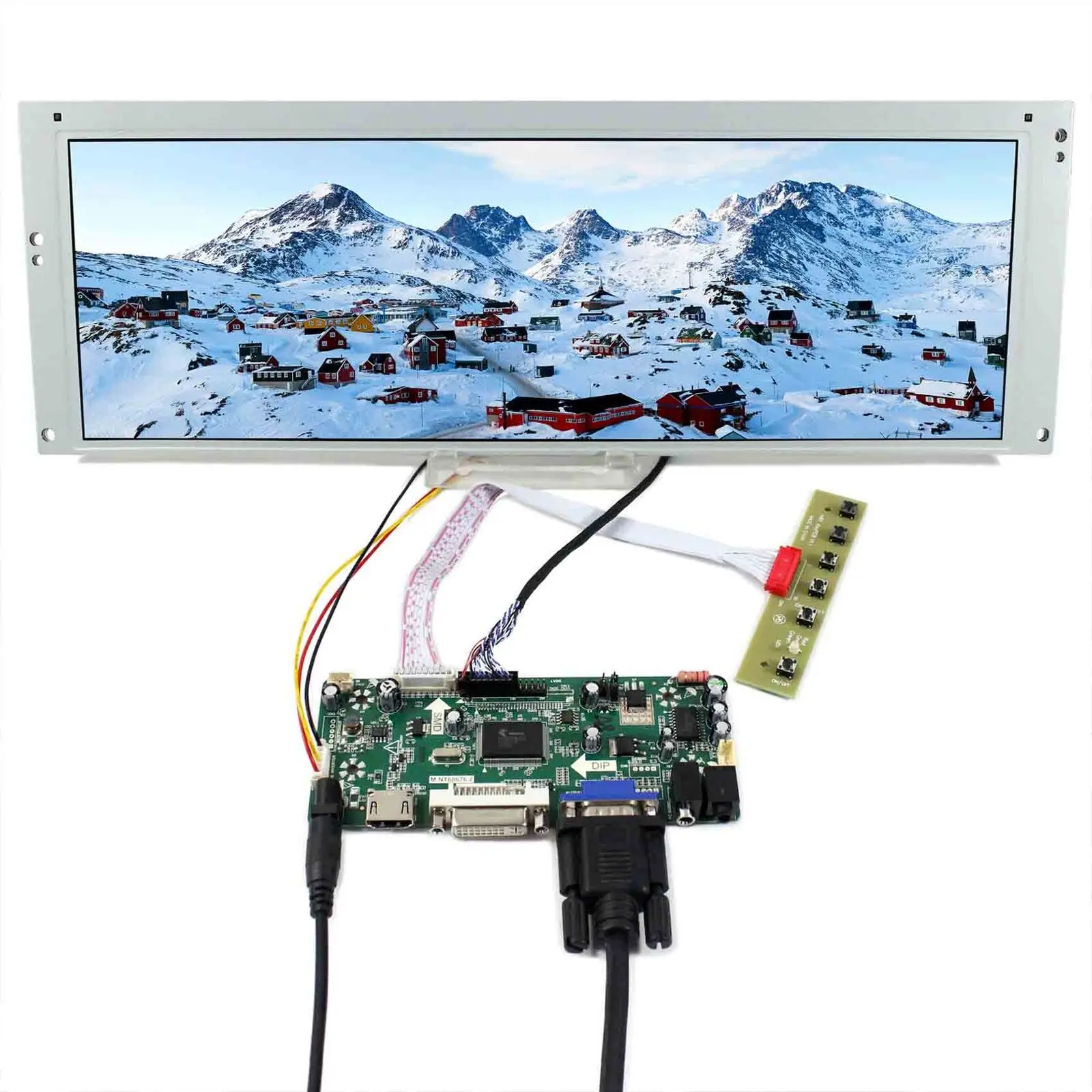 LTA149B780F 4 3 дюймовый 14 9x1280 бар дисплей HD MI DVI VGA в LVDS контроллер платы комплекты для