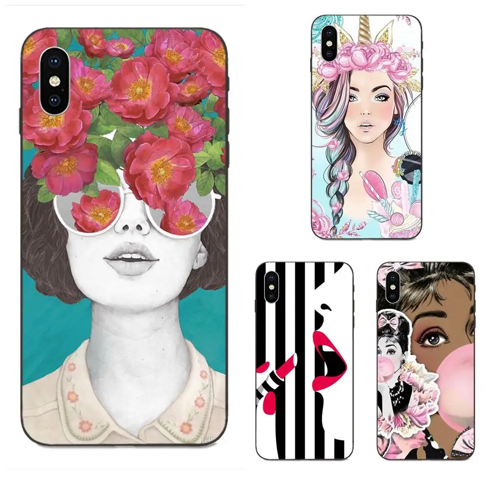 Распродажа роскошные аксессуары для телефона чехол девушки модная Роза макияж