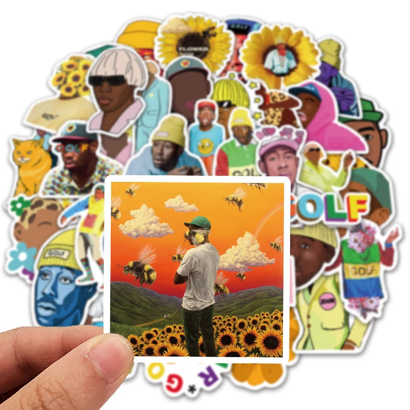 10/30/50 unids/pack Am&eacute;rica cantante de Hip hop Tyler The Creator calcoman&iacute;as para cuadernos de ordenador de monopat&iacute;n caja del tel&eacute;fono m&oacute;vil-3