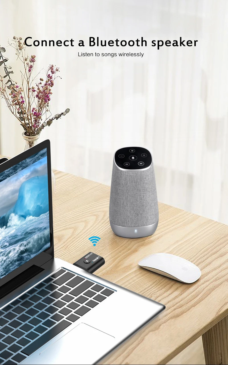 new bluetooth compatible 5 0 stereo audio tx rx 2 in1 receiver transmitter aux usb 3 5mm jack for tv pc car kit wireless adapter free global shipping