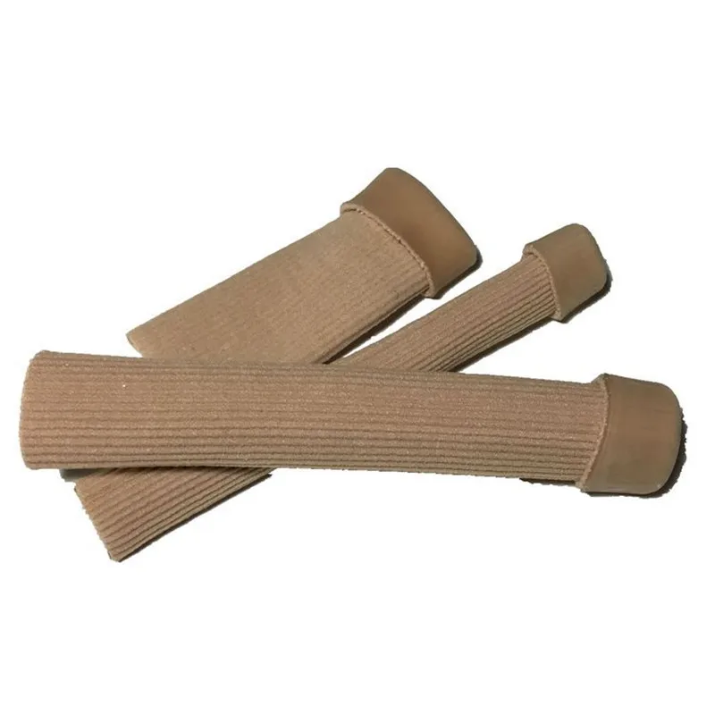 

15cm Silicone Cover Cut Toe Set Rib Fabric Gel Tube Sleeve Cap for Hammer Toe Finger Separation Protector Foot Care Finger Toe