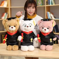 40cm cute standing dr bear plush toy stuffed soft kawaii teddy bear doll home decor graduation gifts for kids children girls