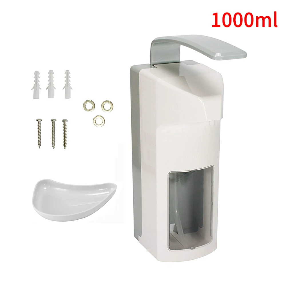 

1000ml Home Decor Plastic Bathroom Shower Storage Lotion Pump Shampoo Wall Mounted Liquid Manual Soap Dispenser For Home