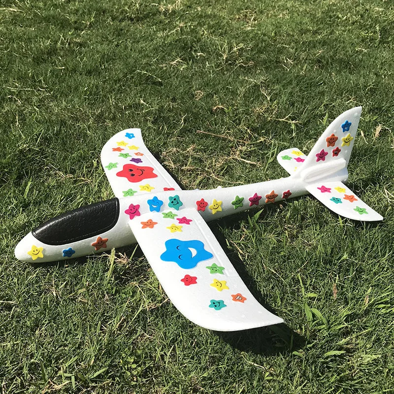 

48 см DIY ручной бросок Летающий планер игрушки-самолеты для детей пены модель самолета вечерние мешок наполнители Летающий Планер для детей ...