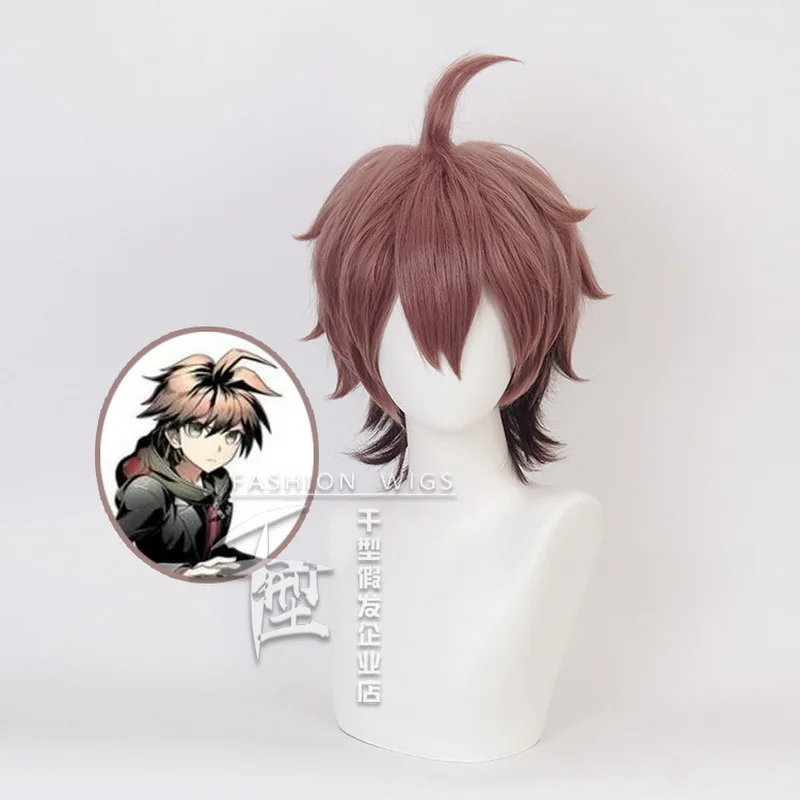 

Аниме Danganronpa Naegi Макото коричневый эффектом деграде (переход от темного к короткие Косплэй парик из синтетических волос Хеллоуин костюм веч...