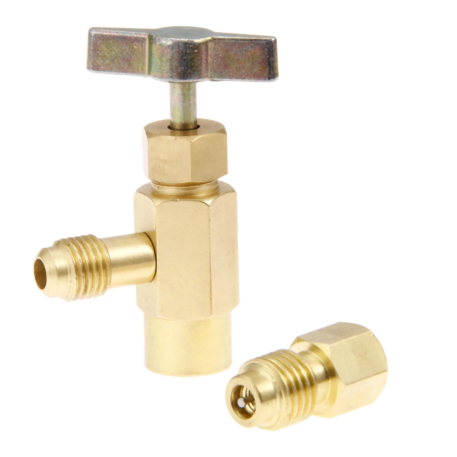 Латунный дозатор для хладагента Yetaha R134A R12 R22 R134a коллектор 1/4 дюйма SAE Женский x 1/2