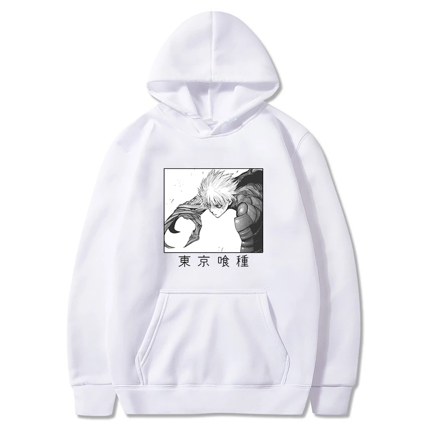

Толстовка с капюшоном из японского аниме, Токийский Гуль, канеки Кен манга, Мультяшные хлопковые толстовки, Модный повседневный свитшот, же...