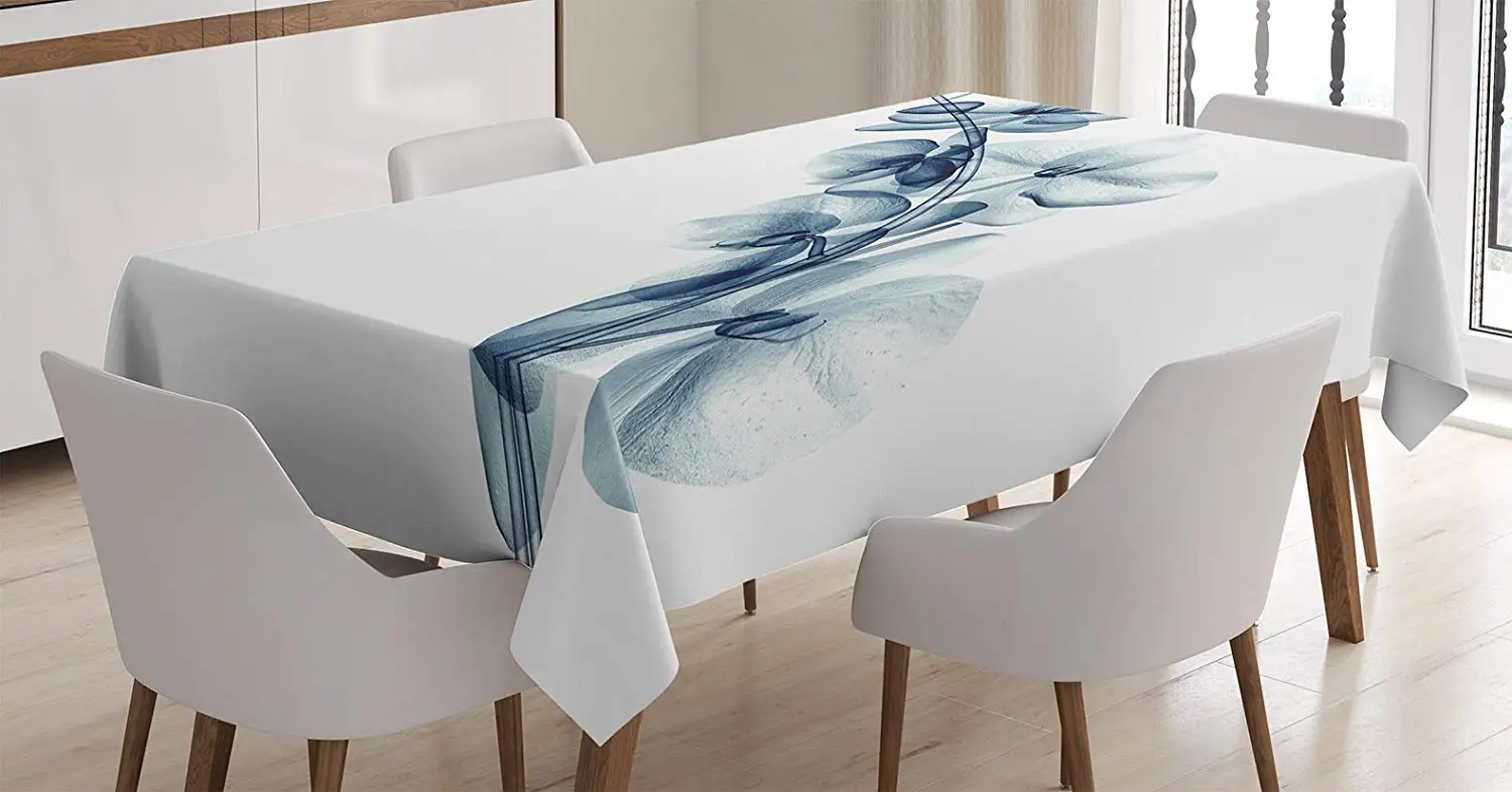 Цветочная скатерть Современная рентгеновская иллюстрация цветка Орхидея