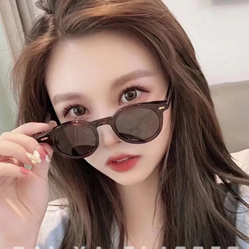 

Ретро Винтаж стимпанк круглые леопардовые принты солнцезащитные очки для женщин летние очки