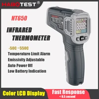 infrared thermometer temperature laser gun ht650 emissivity adjustable hold max household outdoor laser pyrometer ir thermometer