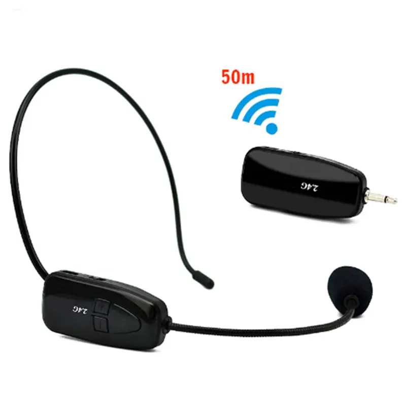 

2.4G Wireless Microphone Headset Megaphone Radio Bluetooth Microphone For Speech Loudspeaker Teaching Meeting Guide