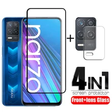 4-in-1 For OPPO Realme Narzo 30 5G Glass For Realme Narzo 30 5G Tempered Glass Screen Protector For Realme Narzo 30 Lens Glass