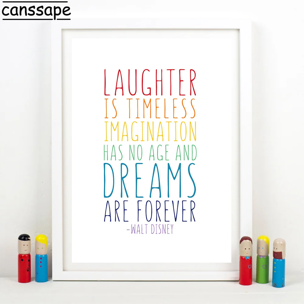 Акварельный плакат вдохновляющие цитаты настенное искусство Детская Картина на