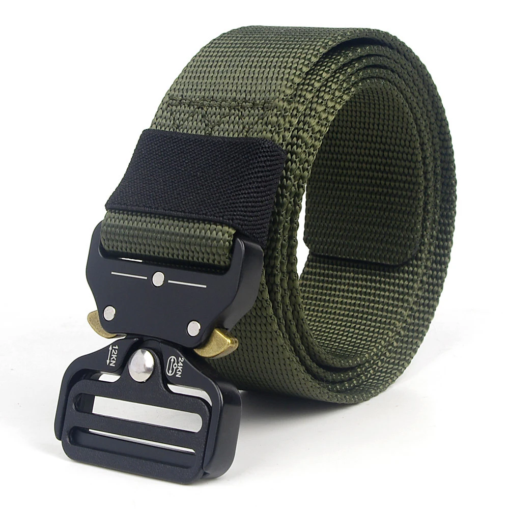 

Hunting Accessories Battle Belt Men Adjustable Heavy Duty Military Tactical Waist Belts with Metal Buckle Nylon Belt