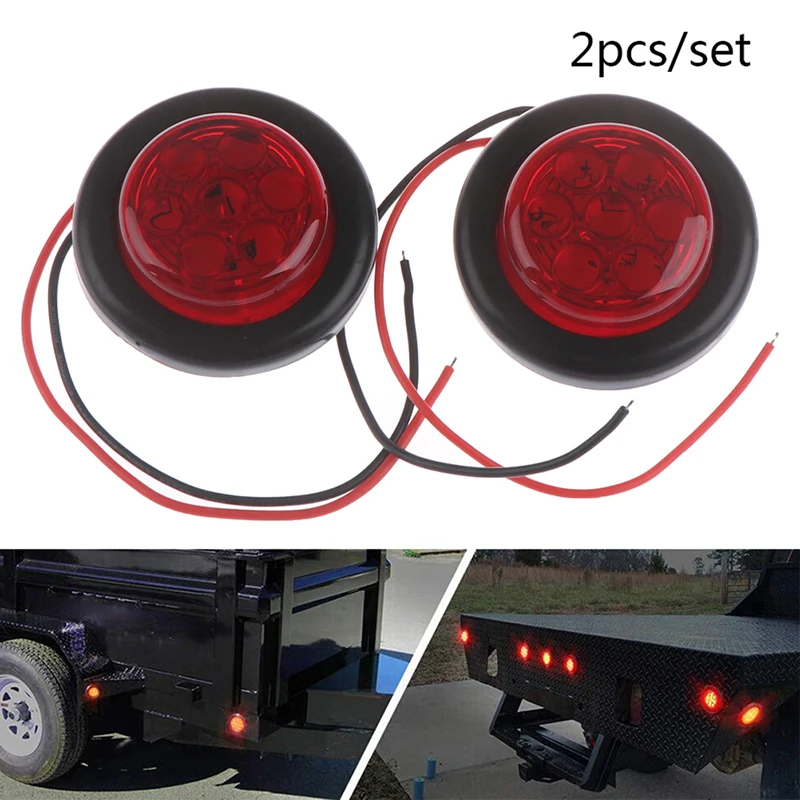 2 шт. автомобильный прицеп светодиодный цвета красный желтый уголок боковой