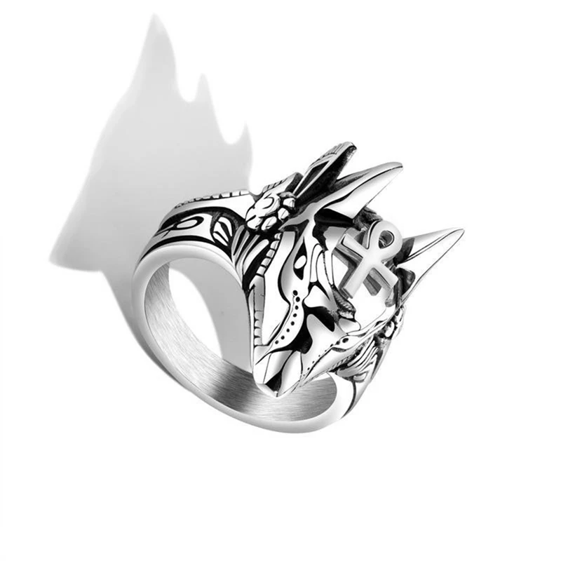 Мужское и женское кольцо из нержавеющей стали египетский крест на палец панк