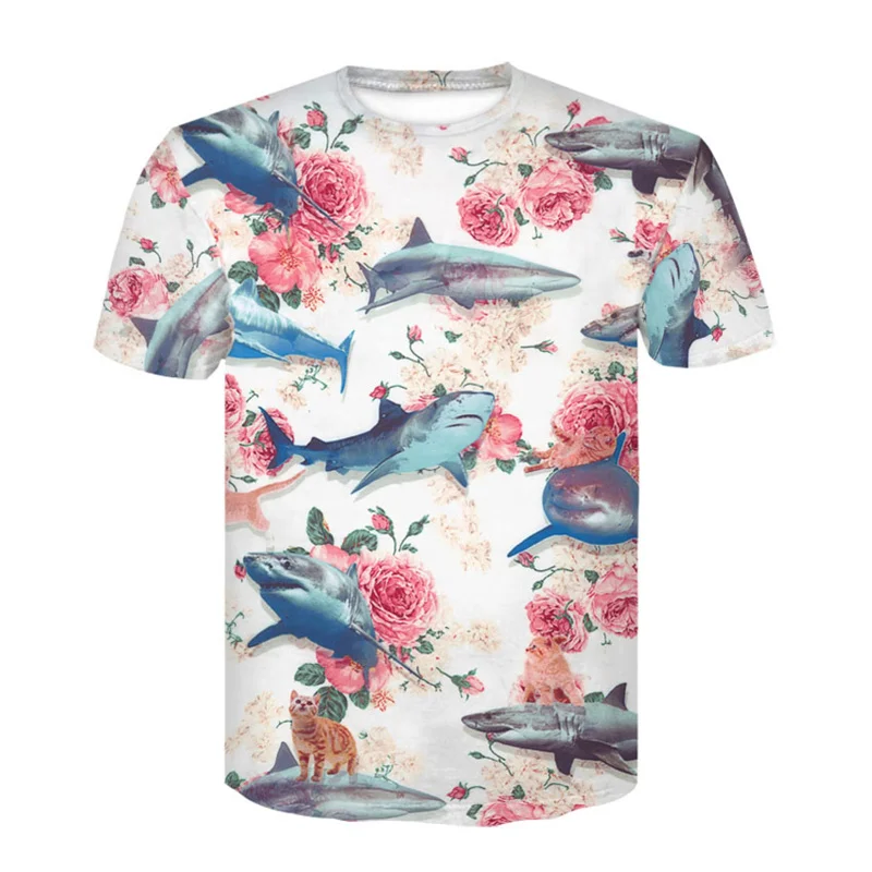 

Summer 2020 new 3D printed T-shirt animal print men's T-shirt print casual T-shirt O-neck hip hop short sleeve size 110-6XL