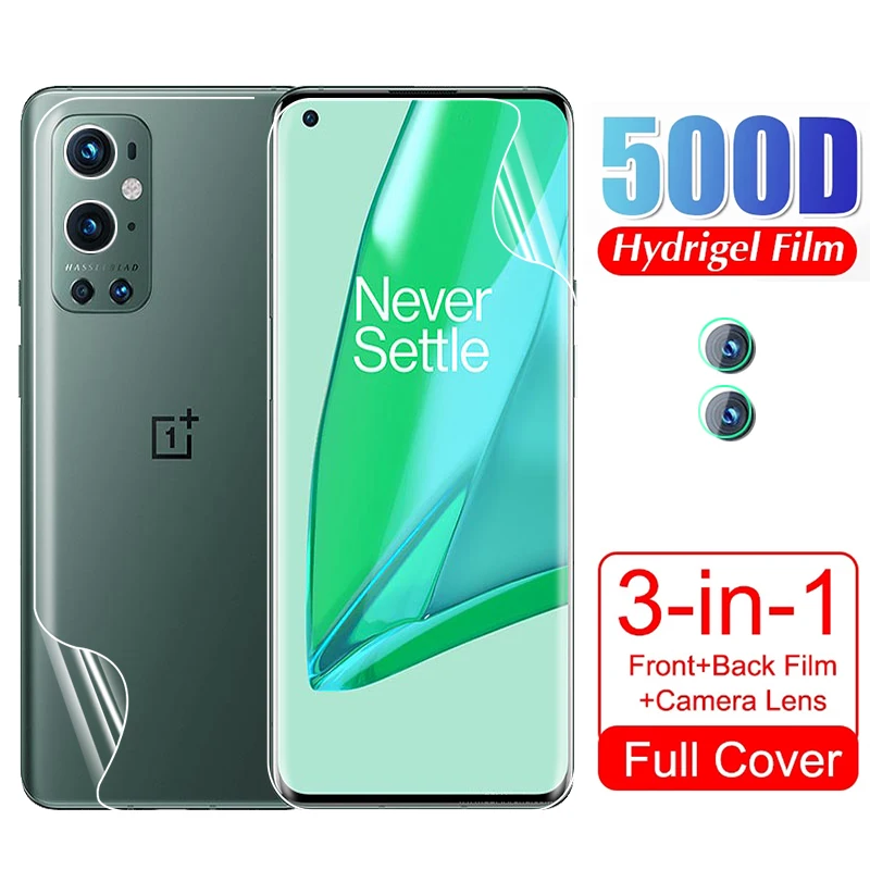

Для OnePlus 9 гидрогель пленка Экран протектор Камера передний, Задний защитный чехол для One Plus OnePlus9 1 + 9 9pro 9r Защитная пленка для телефона не Стек...