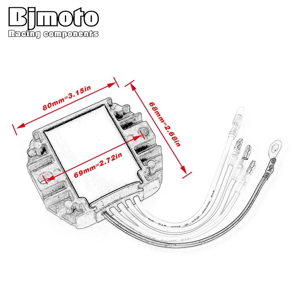 

BJMOTO Motorcycle Regulator rectifier For Suzuki 32800-89L01 32800-89L00 For outboard motors DF20A 2013 2014 2015 2016 2017