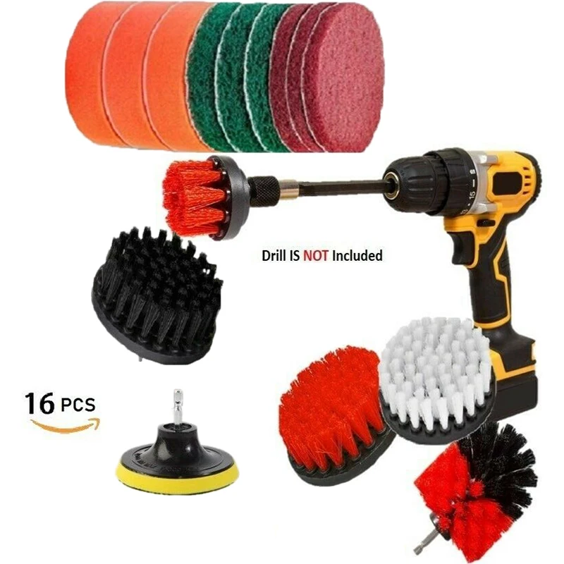 Набор кистей для сверления 16x удлиненный набор скраба с удлиненным креплением |