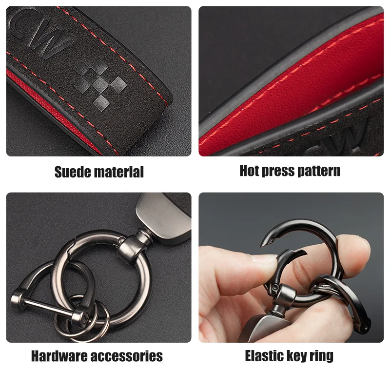 Новый стиль металлический Кожаный Автомобильный Брелок под заказ замшевый