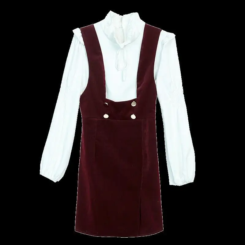 

Early spring 2021 new women's skirt small fragrant wind back skirt small temperament wear dress