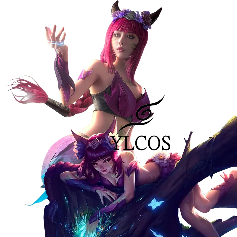 

Game LOL The Nine-Tailed Fox Ahri Elderwood Cosplay Cosplay Halloween Party Women sexy Suit