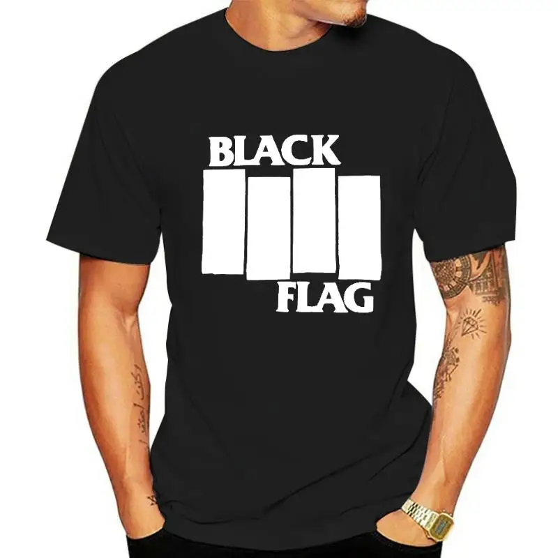 

BLACK FLAG T-Shirt Bars Logo Punk Band Tee New Authentic S-2XL