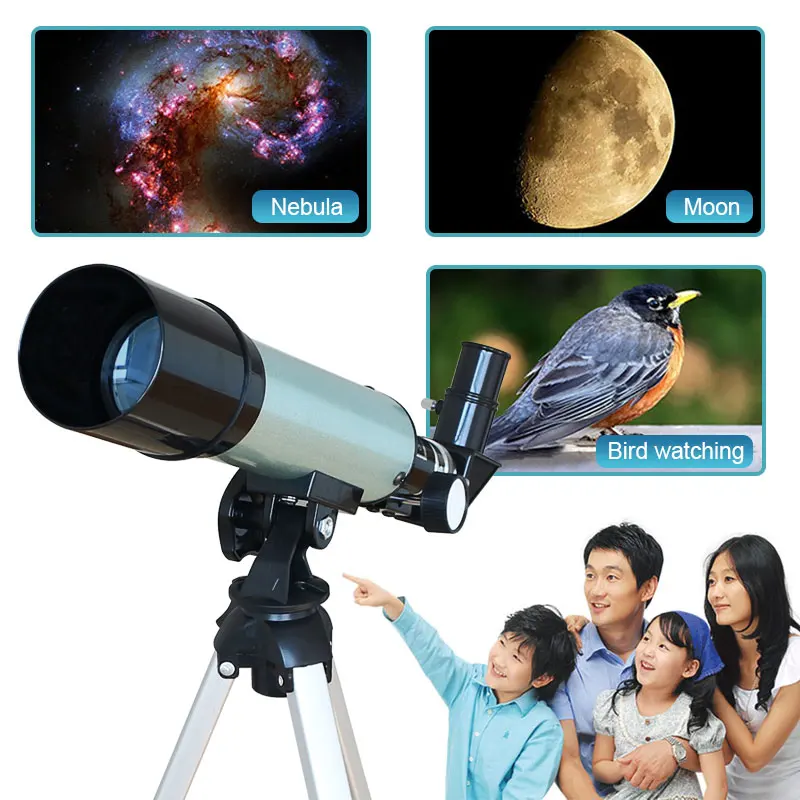 90X Kids Astronomical Telescope Outdoor Table Monocular Astronomical Telescope with Tripod Space Moon Watching  Spotting Scope images - 6