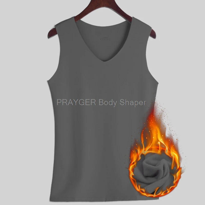 4XL Winter Men Thermal Warm Underwear Breathable Vest Sleeveless Velvet Soft Tank Tops Male Undershirt