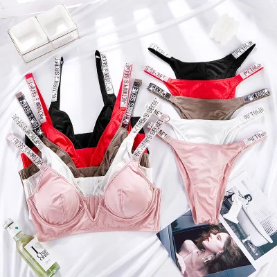 

Hot drill style thin Cup New gathered bra suit underwear women's suit gathered girl adjustable smooth and breathable