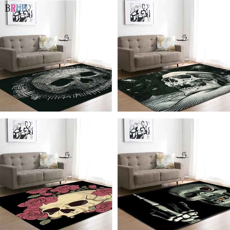 17 видов 3D череп индивидуальность большой ковер размер ковры большие для гостиной