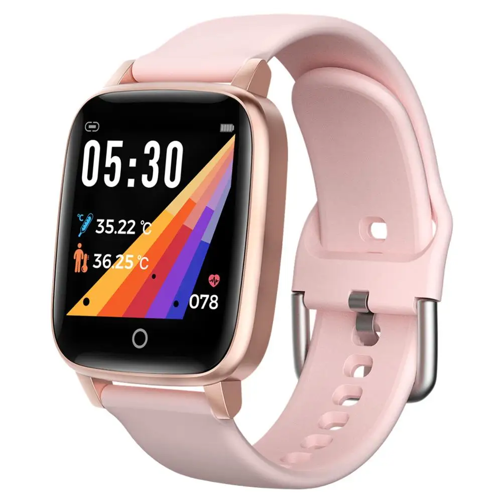

T1 Smart Watch Men Women SmartWatch Heart Rate Monitor Body Temperature Measurement Ip67 Smart Bracelet For Android IOS Phone