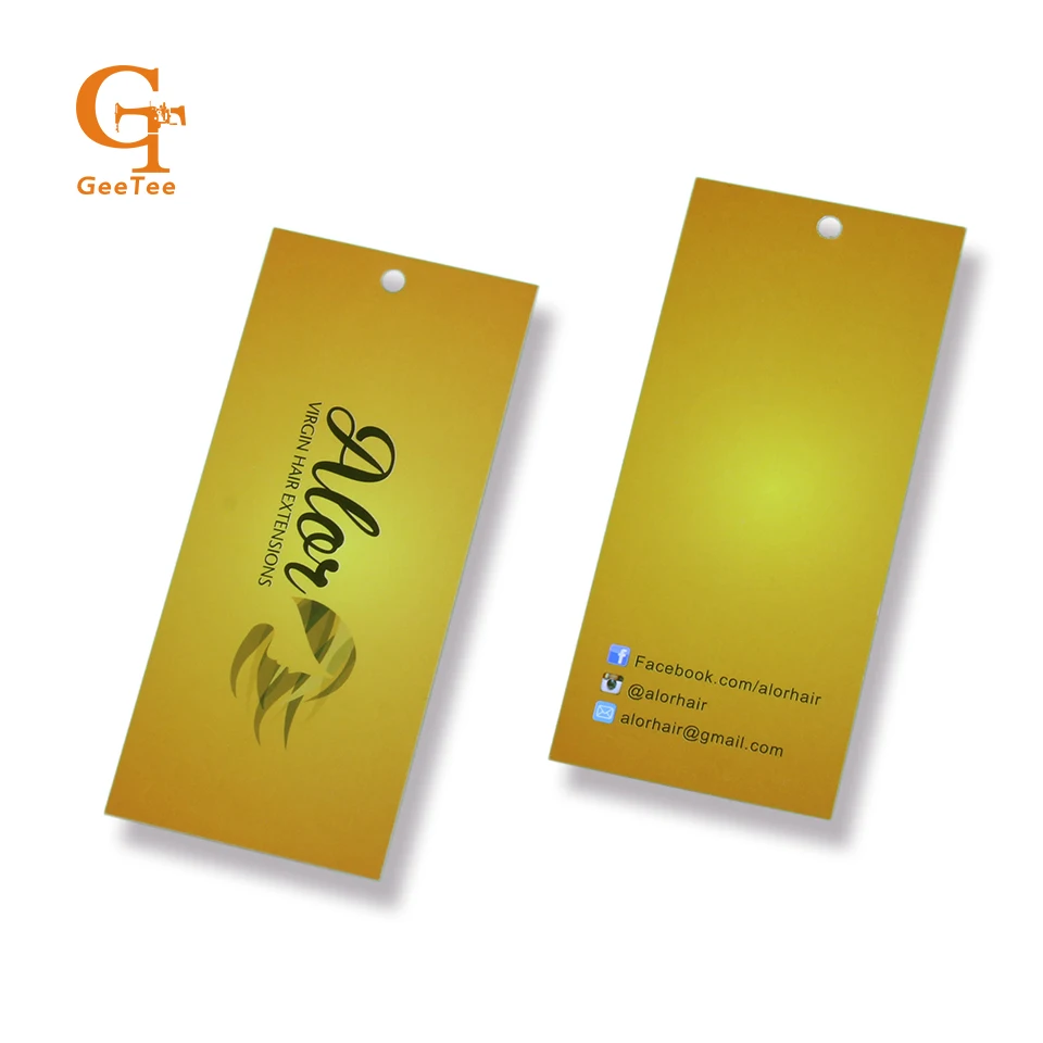 Индивидуальный Логотип роскошный волос Девы Бумага Упаковочная бирка заказ