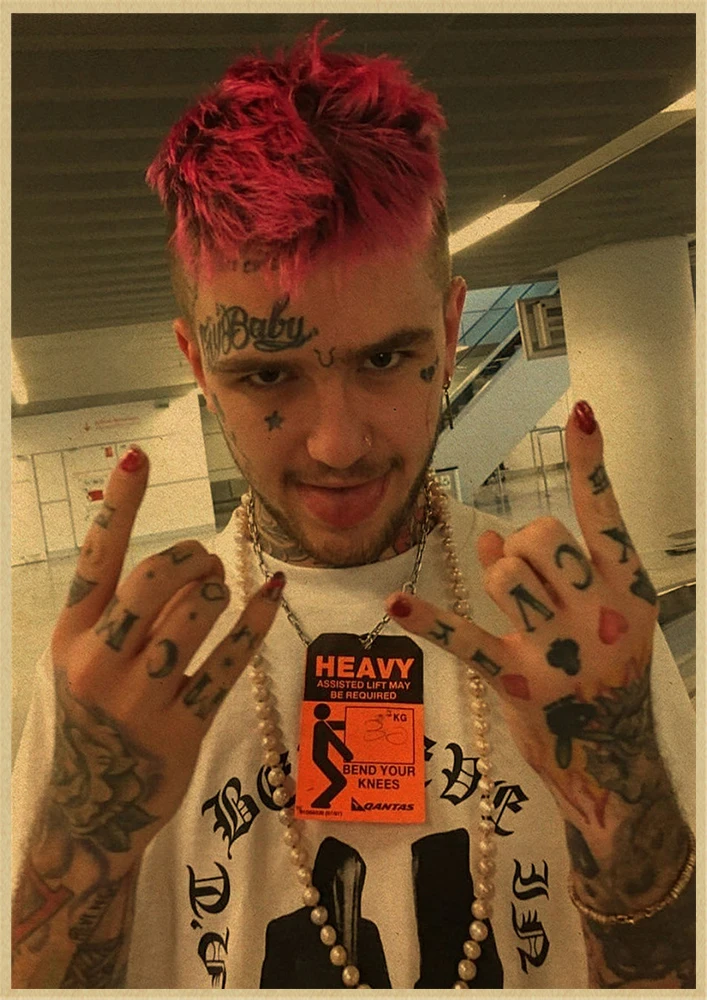 Настенный декор Rappe rStar Lil Peep Ретро плакат художественный качественная Картина на