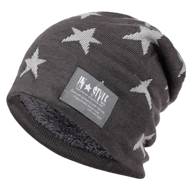 Новинка 2019 модная шерстяная шапка с пятиконечными звездами новинка