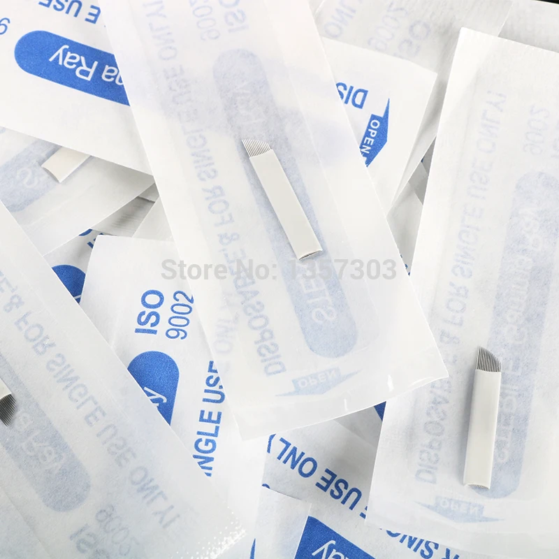 20 шт./лот Перманентный макияж для бровей татуаж конические лезвия 14 игл ручка