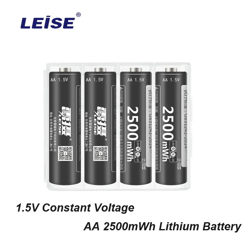 Leise 4 шт 1 5 V AA литиевая батарея 2500mwh 2a Li ploymer перезаряжаемые батареи ion высокой