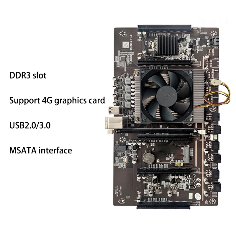 Материнская плата для майнера BTC BTC79X5 V1.0 LGA 2011 DDR3 поддерживает 32G 60 мм Шаг RTX3060