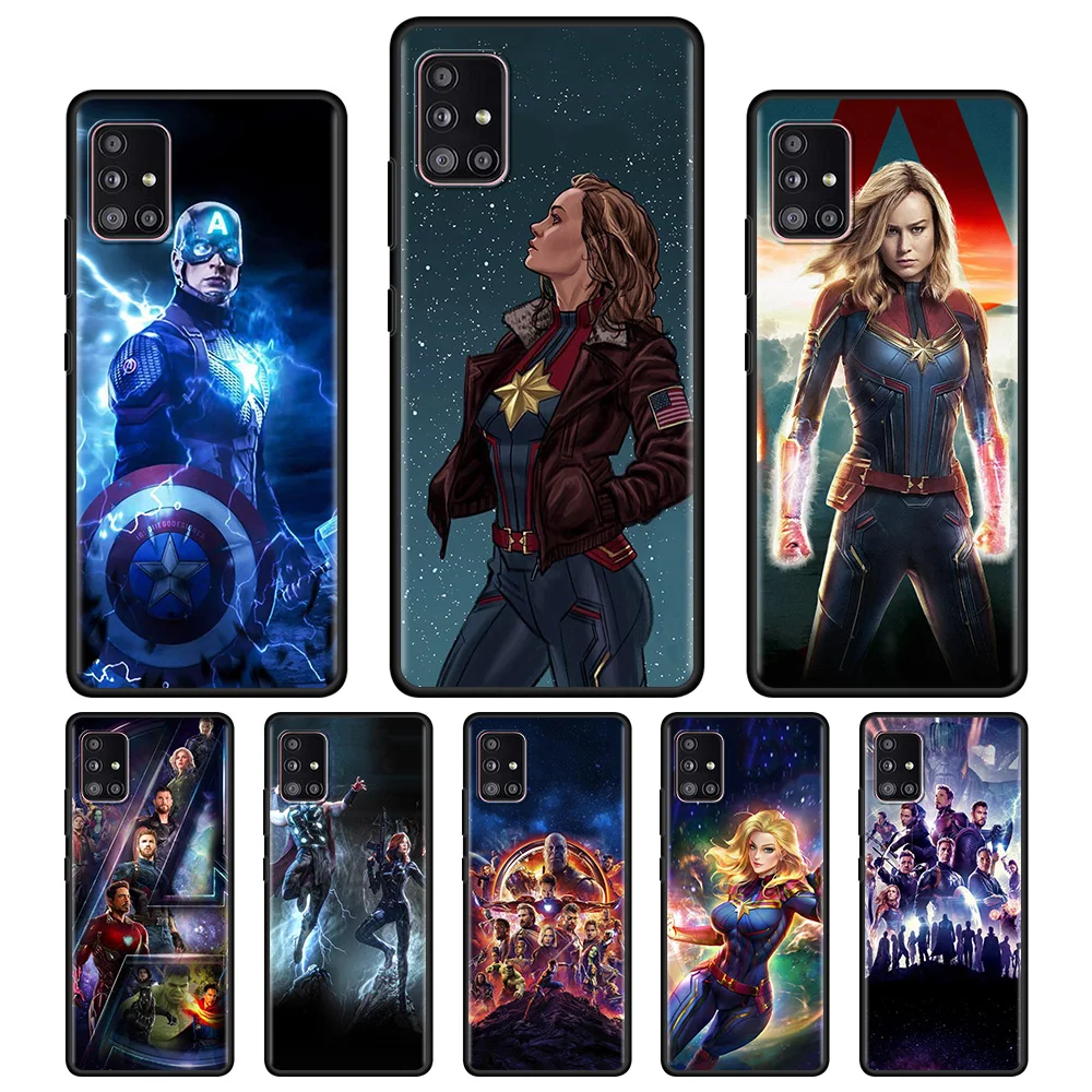 Чехол для Samsung Galaxy A03 A13 A12 A51 A52 A71 A21s A32 A31 A02s A72 A41 A11 A22 A02 F42 чехол с капитаном Америка