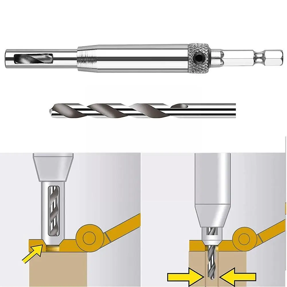 

8pcs/set Self Centering Drill Bits Hss Hinge Center Cabinet Bits Drill Hole Tool Puncher Positioning Door Woodworking Hexag Y7s7