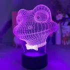 Bluetooth Динамик 3D изображение лампы лягушка снотворное светильник фигурку 7 цветов сенсорный оптический Иллюзия настольная лампа для дома украшения