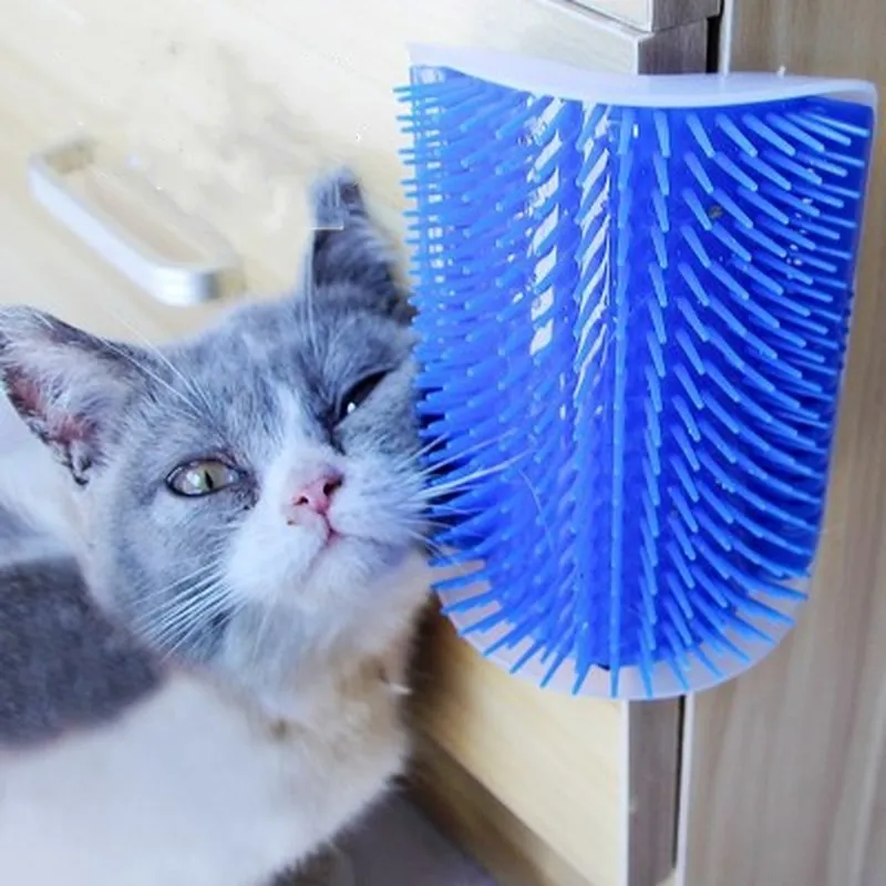 Toy Cat Massage Comb Grooming Wall Self Brush Corner Groomer With Pet New Catnip | Дом и сад