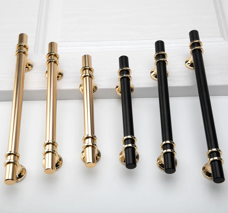 Ручки и ручки для шкафа из цинкового сплава Современные Простые роскошные