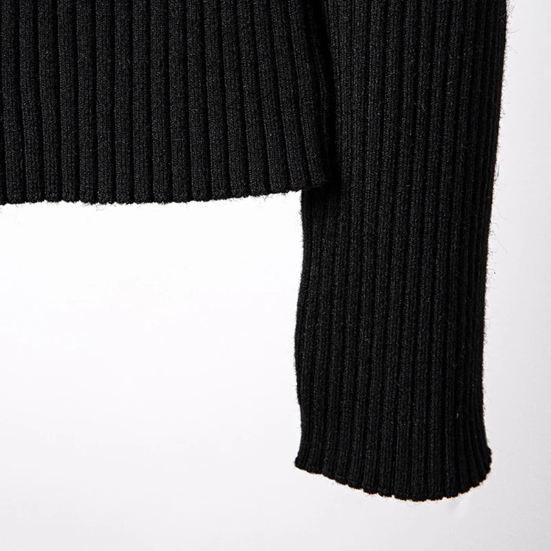 

Hollow Out Knitting Sweater Loose Fit Round Neck Long Sleeve Women Pullovers New Fashion Tide Autumn Winter 2021 C960