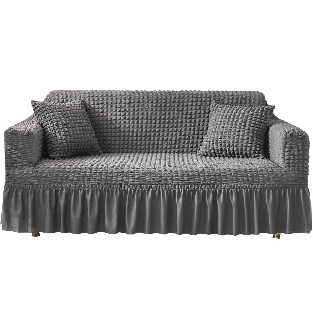 

45 plaid sofa cover Tight wrap all-inclusive elastic Couch Cover With skirt Armchair/loveseat Furniture Covers