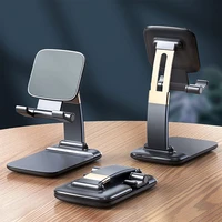 foldable desk phone holder stand for iphone 12 ipad xiaomi adjustable gravity metal table desktop cell smartphone stand
